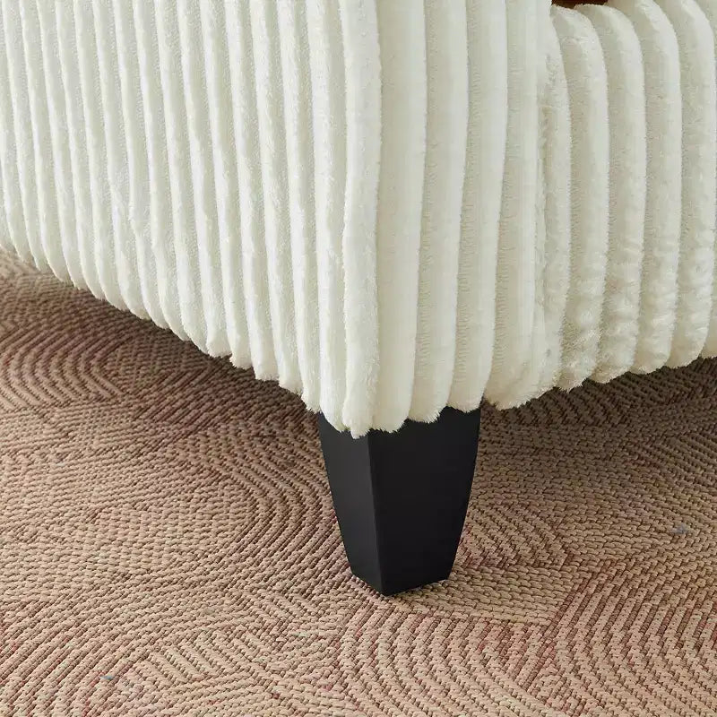 Fauteuil simple EHMKNP en peluche avec coussin moelleux, dossier et accoudoirs | Parfait pour le salon et la chambre à coucher
