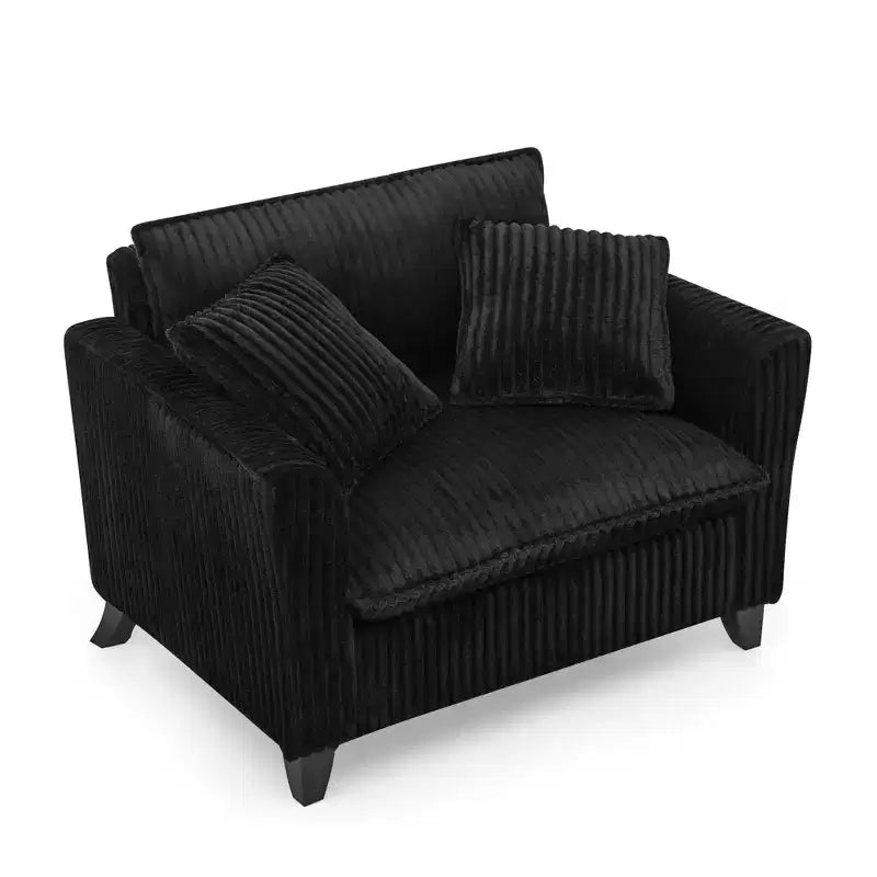 Fauteuil simple EHMKNP en peluche avec coussin moelleux, dossier et accoudoirs | Parfait pour le salon et la chambre à coucher