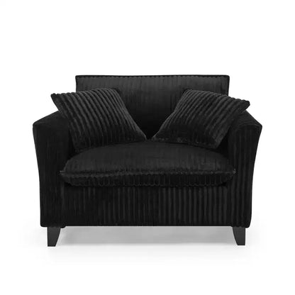 Fauteuil simple EHMKNP en peluche avec coussin moelleux, dossier et accoudoirs | Parfait pour le salon et la chambre à coucher