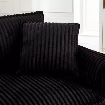 Fauteuil simple EHMKNP en peluche avec coussin moelleux, dossier et accoudoirs | Parfait pour le salon et la chambre à coucher