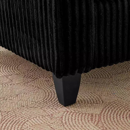 Fauteuil simple EHMKNP en peluche avec coussin moelleux, dossier et accoudoirs | Parfait pour le salon et la chambre à coucher