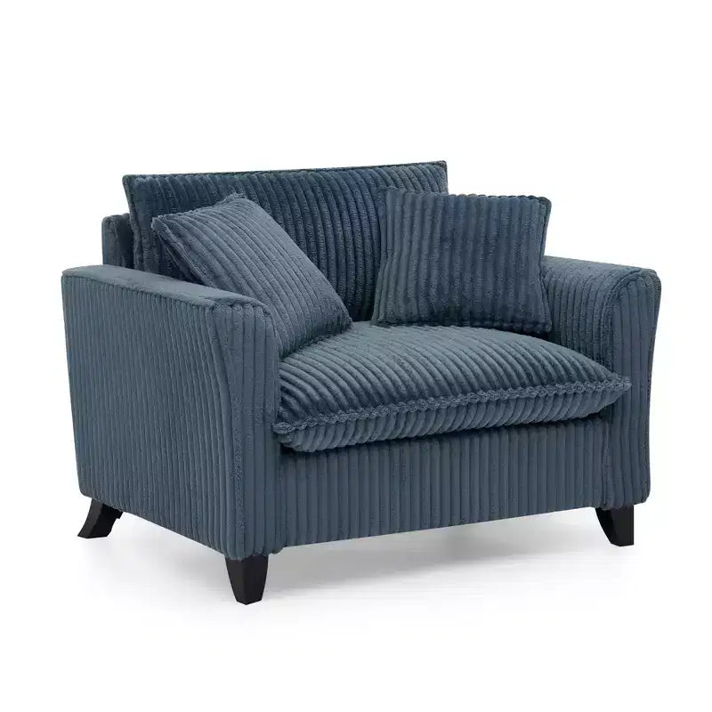 Fauteuil simple EHMKNP en peluche avec coussin moelleux, dossier et accoudoirs | Parfait pour le salon et la chambre à coucher