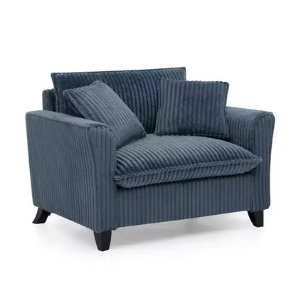 Fauteuil simple EHMKNP en peluche avec coussin moelleux, dossier et accoudoirs | Parfait pour le salon et la chambre à coucher