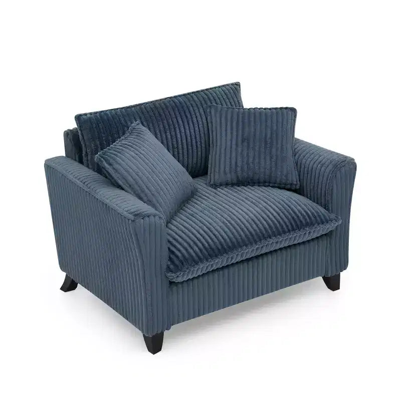Fauteuil simple EHMKNP en peluche avec coussin moelleux, dossier et accoudoirs | Parfait pour le salon et la chambre à coucher