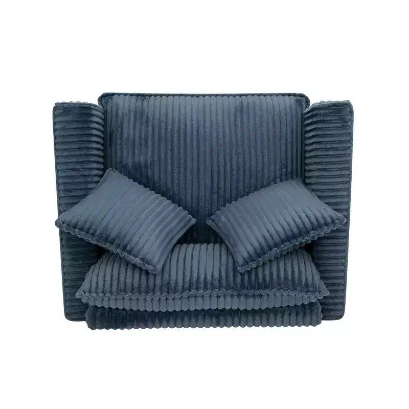 Fauteuil simple EHMKNP en peluche avec coussin moelleux, dossier et accoudoirs | Parfait pour le salon et la chambre à coucher