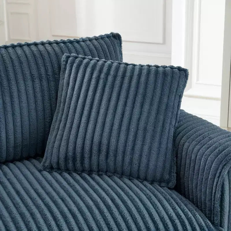 Fauteuil simple EHMKNP en peluche avec coussin moelleux, dossier et accoudoirs | Parfait pour le salon et la chambre à coucher