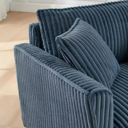 Fauteuil simple EHMKNP en peluche avec coussin moelleux, dossier et accoudoirs | Parfait pour le salon et la chambre à coucher