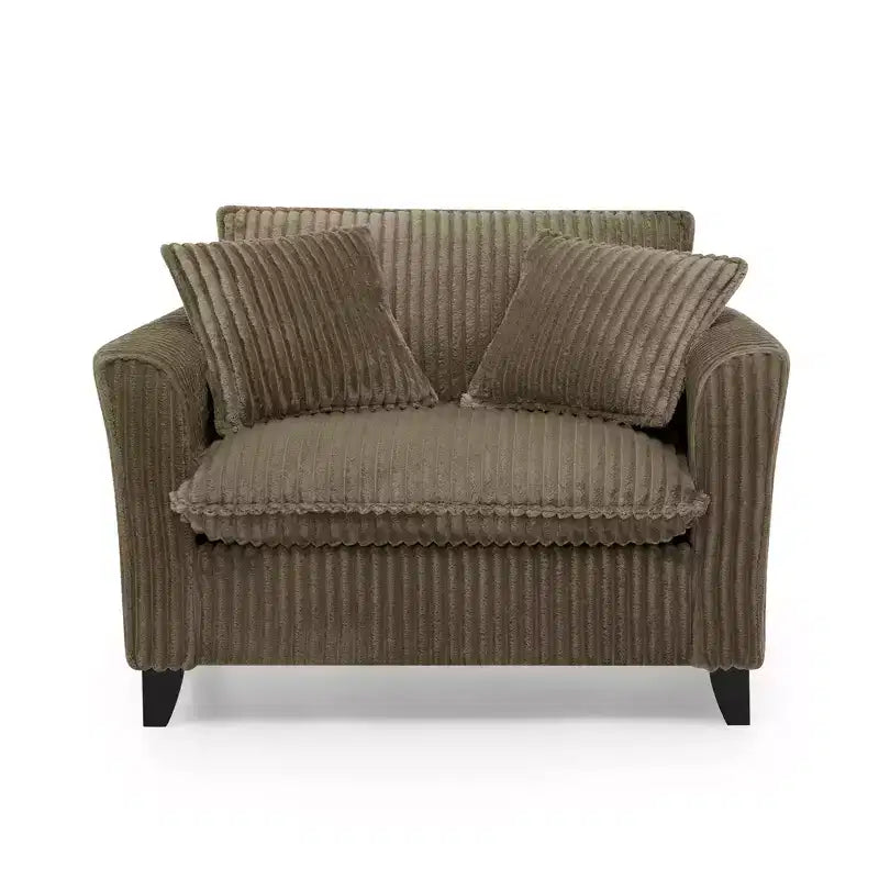 Fauteuil simple EHMKNP en peluche avec coussin moelleux, dossier et accoudoirs | Parfait pour le salon et la chambre à coucher