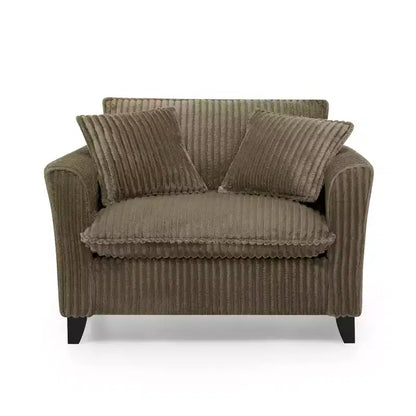 Fauteuil simple EHMKNP en peluche avec coussin moelleux, dossier et accoudoirs | Parfait pour le salon et la chambre à coucher