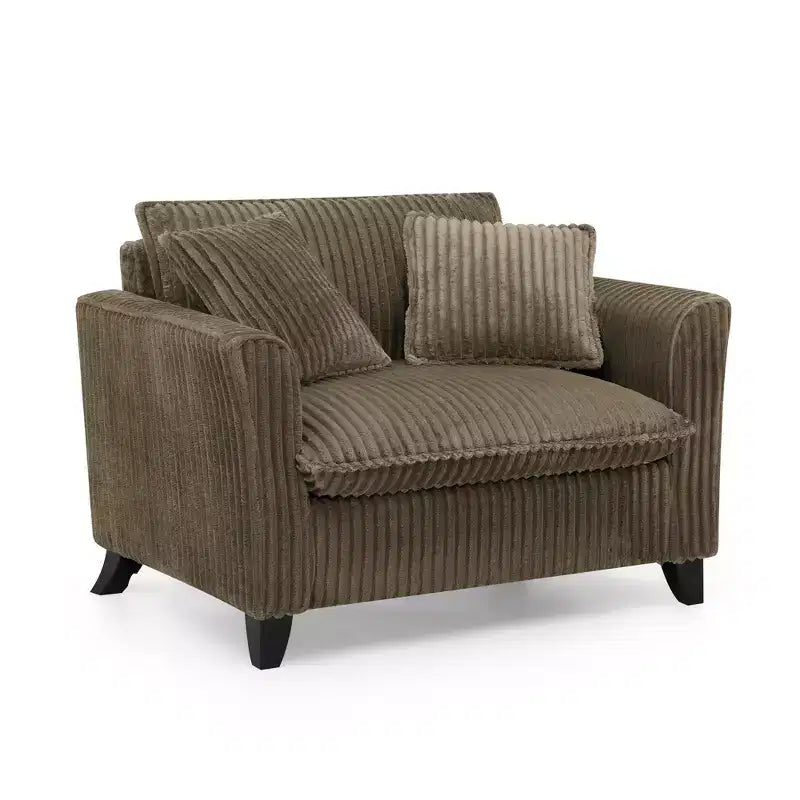 Fauteuil simple EHMKNP en peluche avec coussin moelleux, dossier et accoudoirs | Parfait pour le salon et la chambre à coucher