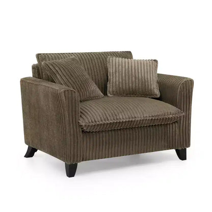 Fauteuil simple EHMKNP en peluche avec coussin moelleux, dossier et accoudoirs | Parfait pour le salon et la chambre à coucher