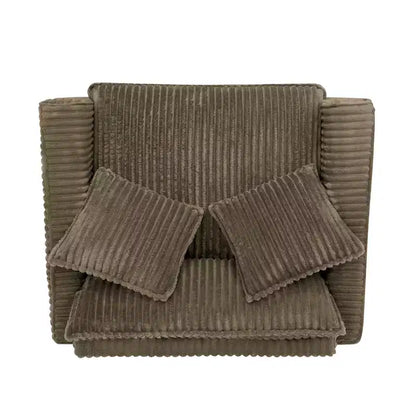 Fauteuil simple EHMKNP en peluche avec coussin moelleux, dossier et accoudoirs | Parfait pour le salon et la chambre à coucher