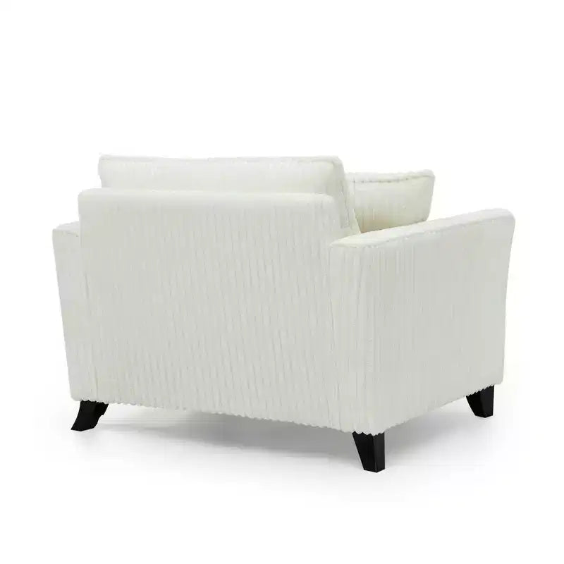 Fauteuil simple EHMKNP en peluche avec coussin moelleux, dossier et accoudoirs | Parfait pour le salon et la chambre à coucher