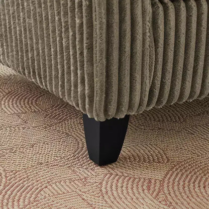 Fauteuil simple EHMKNP en peluche avec coussin moelleux, dossier et accoudoirs | Parfait pour le salon et la chambre à coucher
