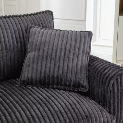 Fauteuil simple EHMKNP en peluche avec coussin moelleux, dossier et accoudoirs | Parfait pour le salon et la chambre à coucher