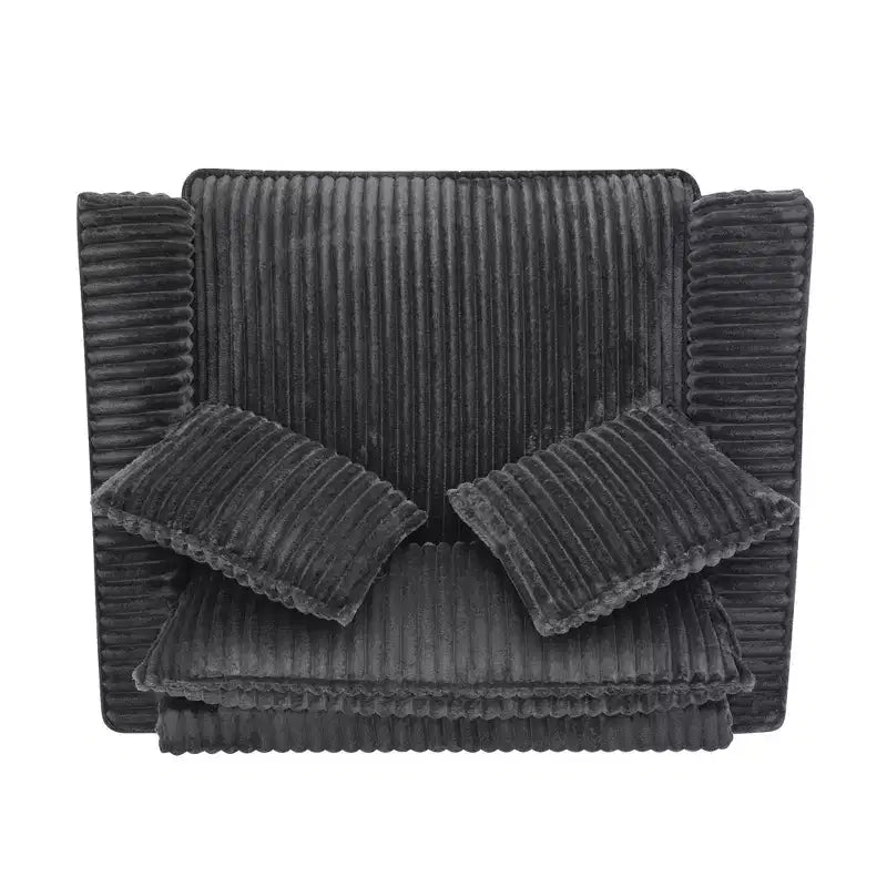 Fauteuil simple EHMKNP en peluche avec coussin moelleux, dossier et accoudoirs | Parfait pour le salon et la chambre à coucher