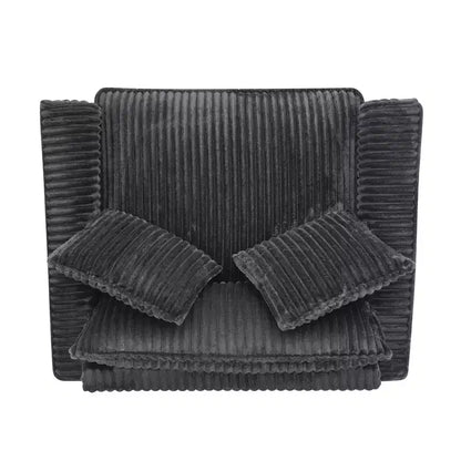 Fauteuil simple EHMKNP en peluche avec coussin moelleux, dossier et accoudoirs | Parfait pour le salon et la chambre à coucher