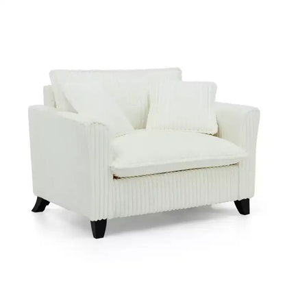 Fauteuil simple EHMKNP en peluche avec coussin moelleux, dossier et accoudoirs | Parfait pour le salon et la chambre à coucher