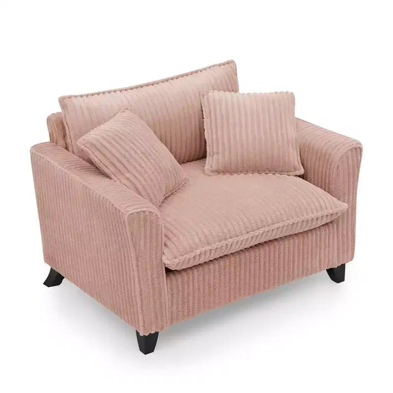 Fauteuil simple EHMKNP en peluche avec coussin moelleux, dossier et accoudoirs | Parfait pour le salon et la chambre à coucher