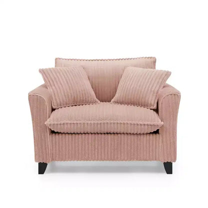 Fauteuil simple EHMKNP en peluche avec coussin moelleux, dossier et accoudoirs | Parfait pour le salon et la chambre à coucher