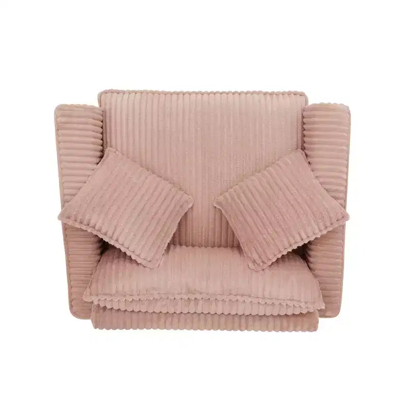 Fauteuil simple EHMKNP en peluche avec coussin moelleux, dossier et accoudoirs | Parfait pour le salon et la chambre à coucher