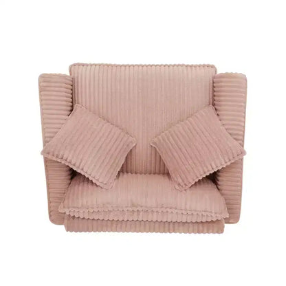 Fauteuil simple EHMKNP en peluche avec coussin moelleux, dossier et accoudoirs | Parfait pour le salon et la chambre à coucher