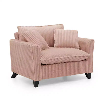 Fauteuil simple EHMKNP en peluche avec coussin moelleux, dossier et accoudoirs | Parfait pour le salon et la chambre à coucher