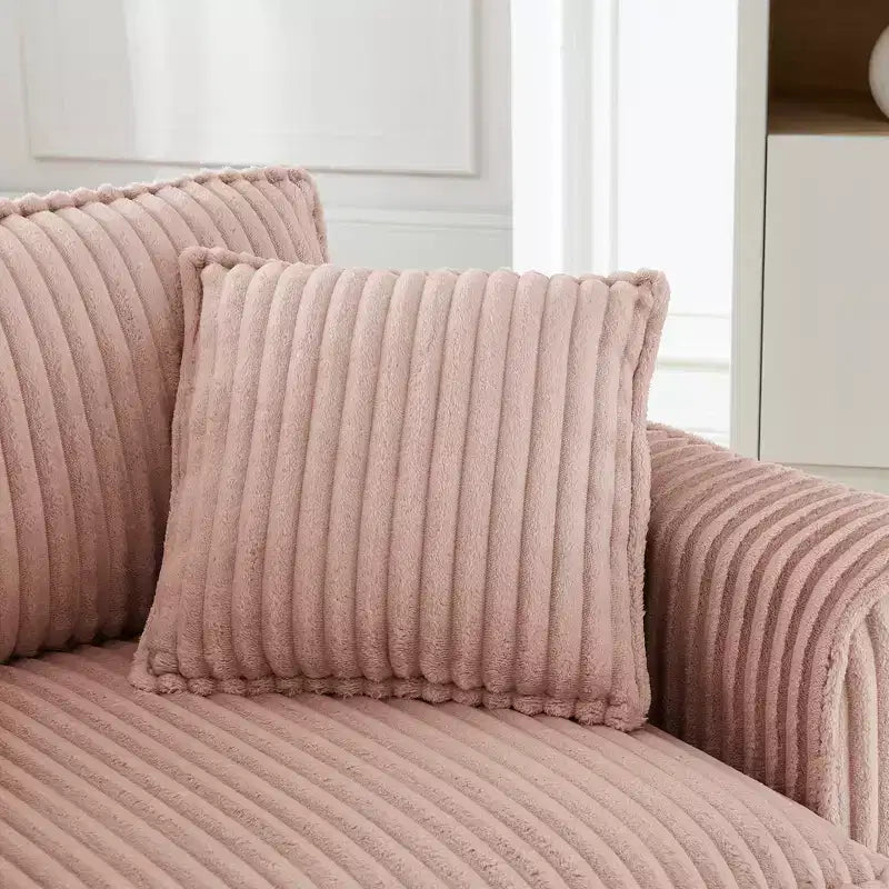 Fauteuil simple EHMKNP en peluche avec coussin moelleux, dossier et accoudoirs | Parfait pour le salon et la chambre à coucher