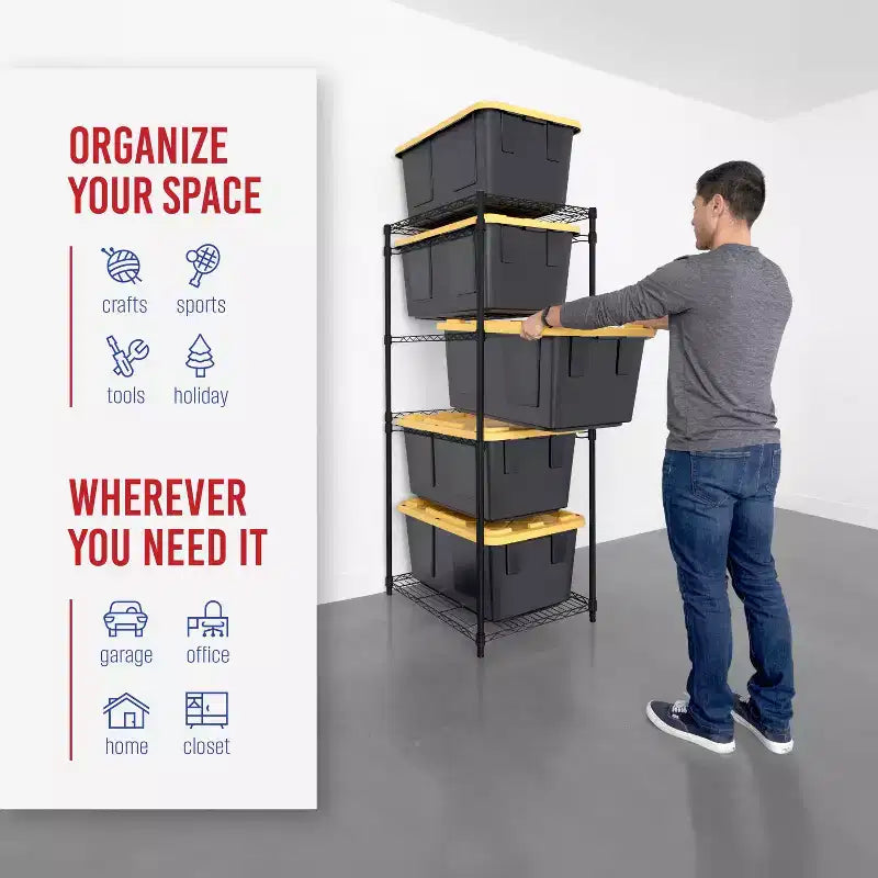 Étagère de rangement pour bacs SafeRacks 27 gallons