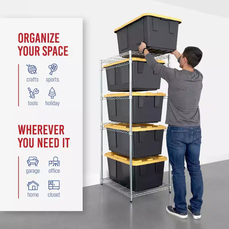 Étagère de rangement pour bacs SafeRacks 27 gallons