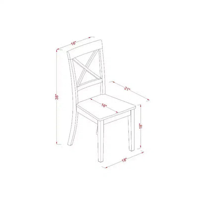 HomeStock – Ensemble de salle à manger 3 pièces en bois massif avec dessus en lin blanc