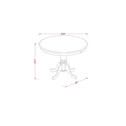 Ensemble table de cuisine et chaises rondes - Table de salle à manger moderne