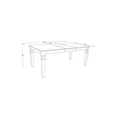 Kitchen Table Set 5pc Rectangle Table w/ Leaf & 4 Chairs - Linen White Legs, Gray Fabric