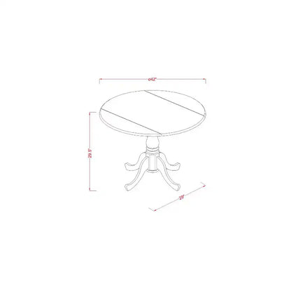 Ensemble table de cuisine ronde avec 2 chaises - Petite table et chaises de salle à manger