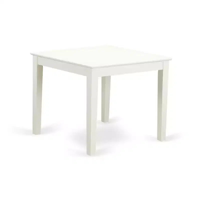 Ensemble de salle à manger vintage 3 pièces - Table de cuisine et 2 chaises Parsons - Fini blanc lin