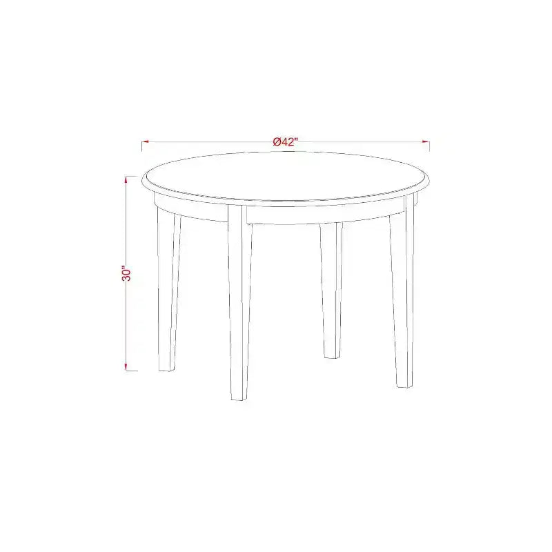 HomeStock 3-Piece White Finish Round Solid Wood Top Dining Table Set