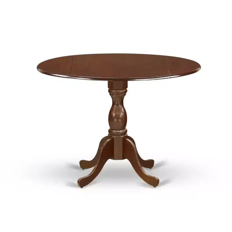 HomeStock 5-Piece Mahogany Finish Solid Wood Top Dining table with 4 Chairs