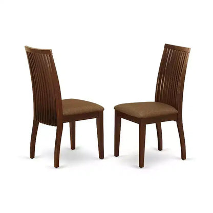 HomeStock 5-Piece Mahogany Finish Solid Wood Top Dining table with 4 Chairs
