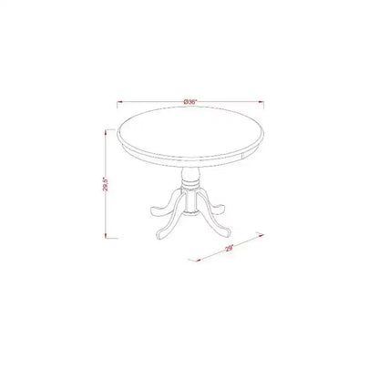 Ensemble de salle à manger 3 pièces en lin blanc avec dessus en bois massif – Boutons touffetés ronds – 4 places