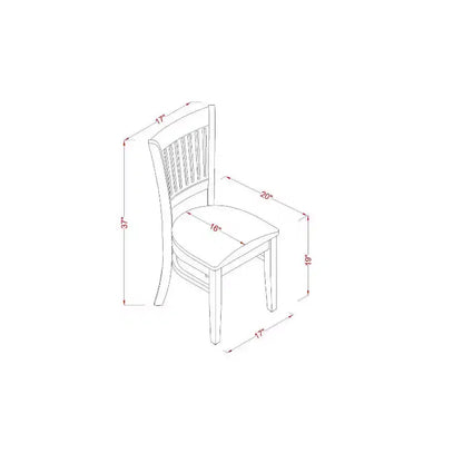 Ensemble de salle à manger du milieu du siècle avec 4 chaises - Ensemble de cuisine bohème - Finition blanc lin