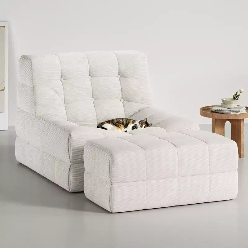 Fauteuil poire ergonomique en mousse à mémoire de forme Hayes GDFStudio avec ottoman