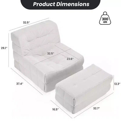 Fauteuil poire ergonomique en mousse à mémoire de forme Hayes GDFStudio avec ottoman