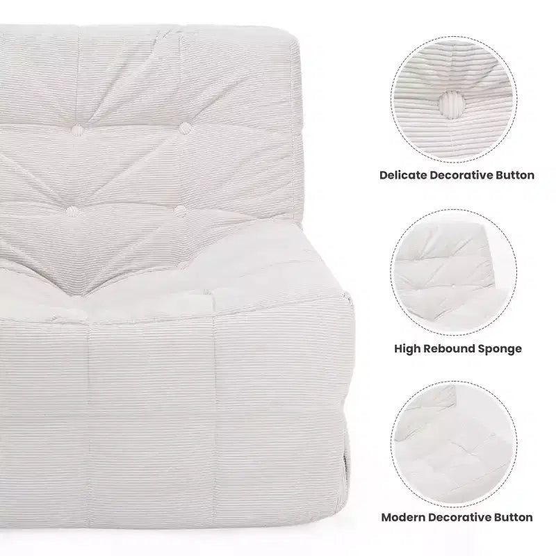 Fauteuil poire ergonomique en mousse à mémoire de forme Hayes GDFStudio avec ottoman