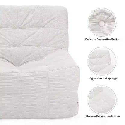 Fauteuil poire ergonomique en mousse à mémoire de forme Hayes GDFStudio avec ottoman