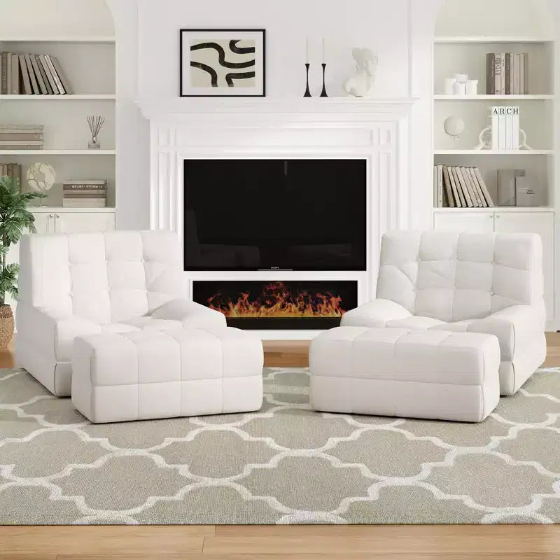 Fauteuil poire ergonomique en mousse à mémoire de forme Hayes GDFStudio avec ottoman