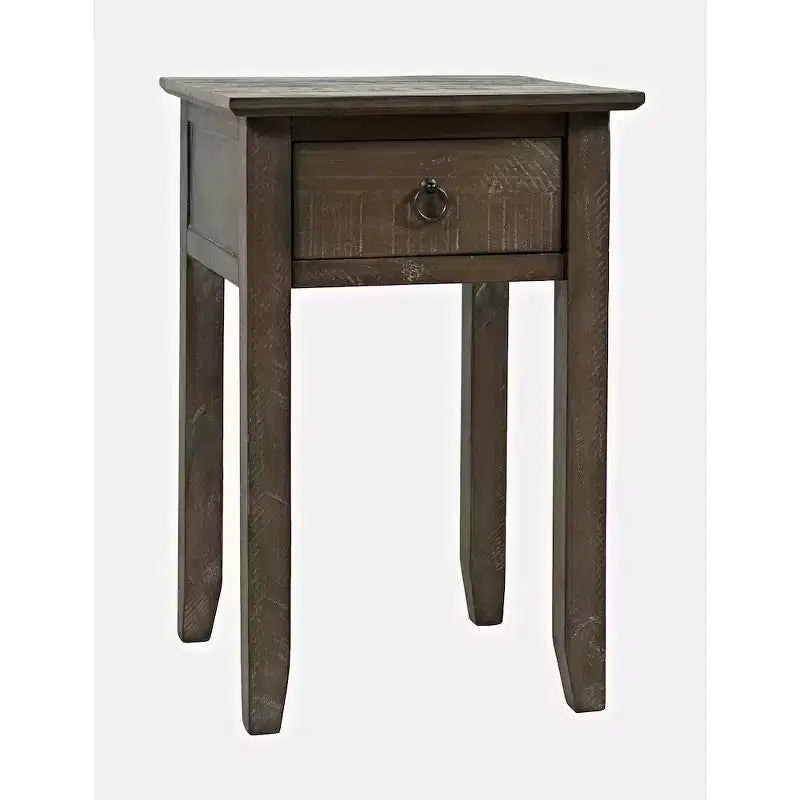 Jofran,Devon Farmhouse Distressed Solid Wood End Table