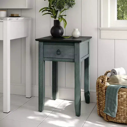 Jofran,Devon Farmhouse Distressed Solid Wood End Table