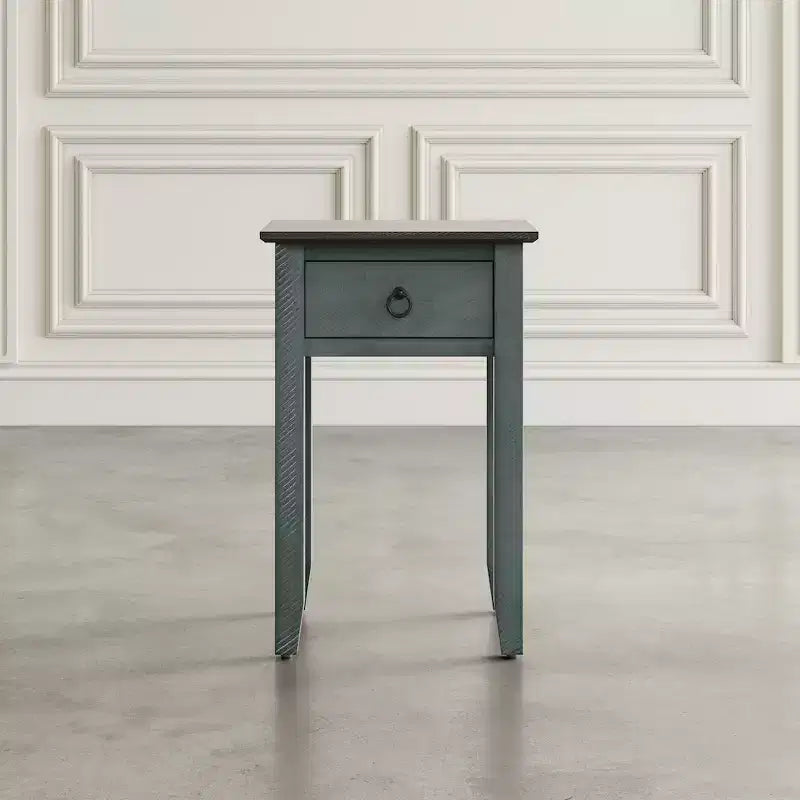Jofran,Devon Farmhouse Distressed Solid Wood End Table