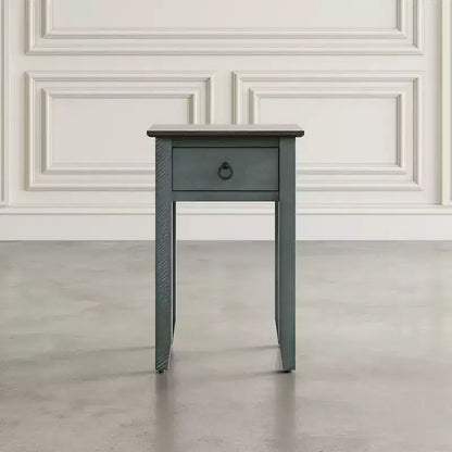 Jofran,Devon Farmhouse Distressed Solid Wood End Table