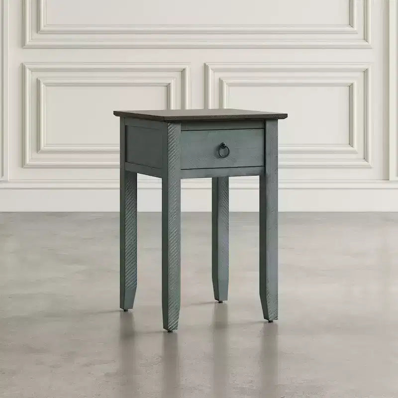 Jofran,Devon Farmhouse Distressed Solid Wood End Table